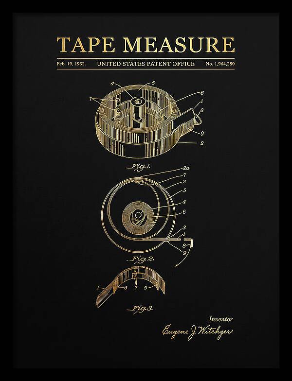 Tape Measure Gold Patent Us1964280a