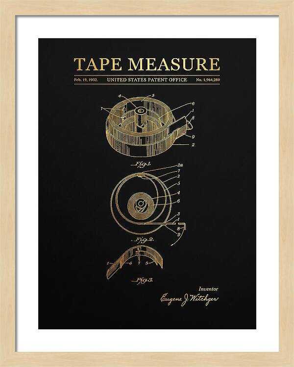 Tape Measure Gold Patent Us1964280a