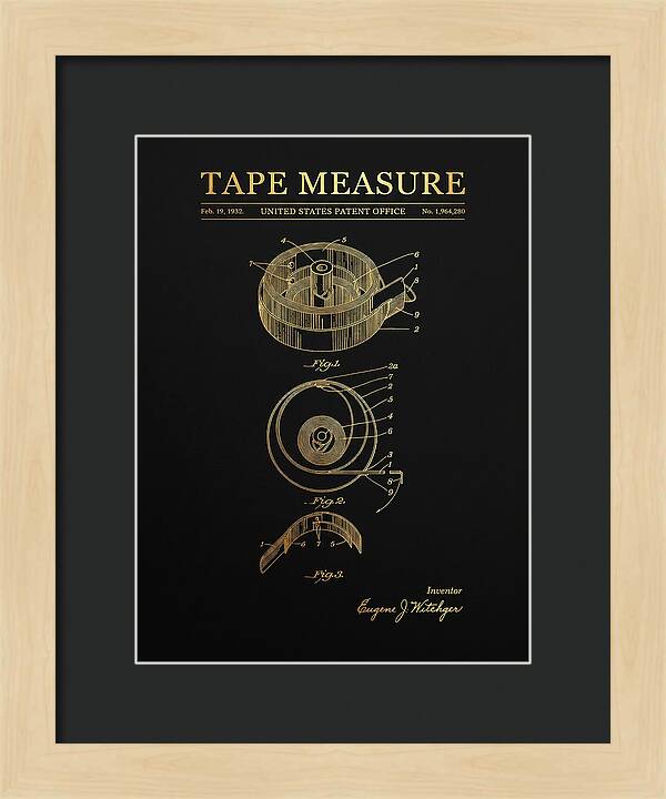 Tape Measure Gold Patent Us1964280a