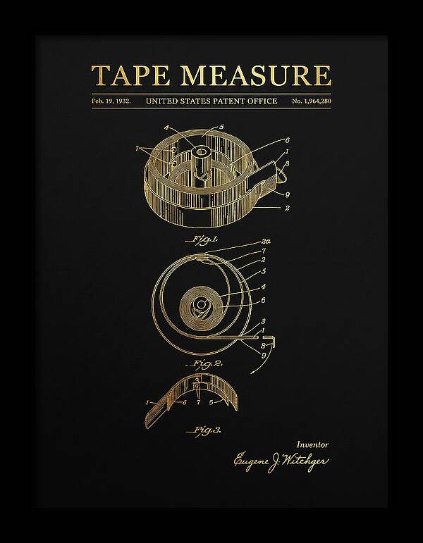 Tape Measure Gold Patent Us1964280a