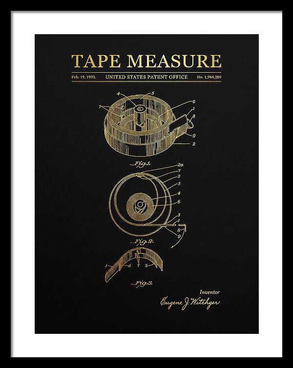 Tape Measure Gold Patent Us1964280a