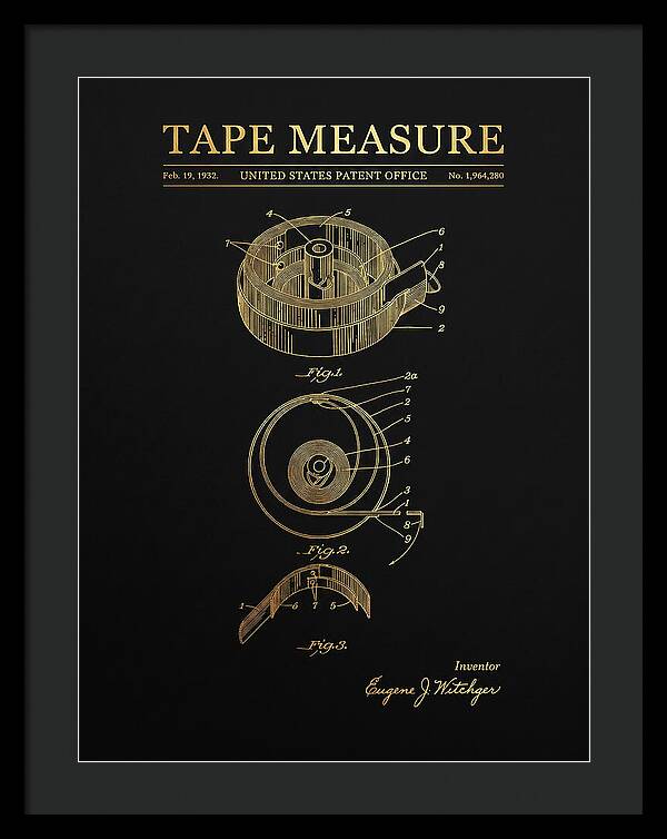 Tape Measure Gold Patent Us1964280a