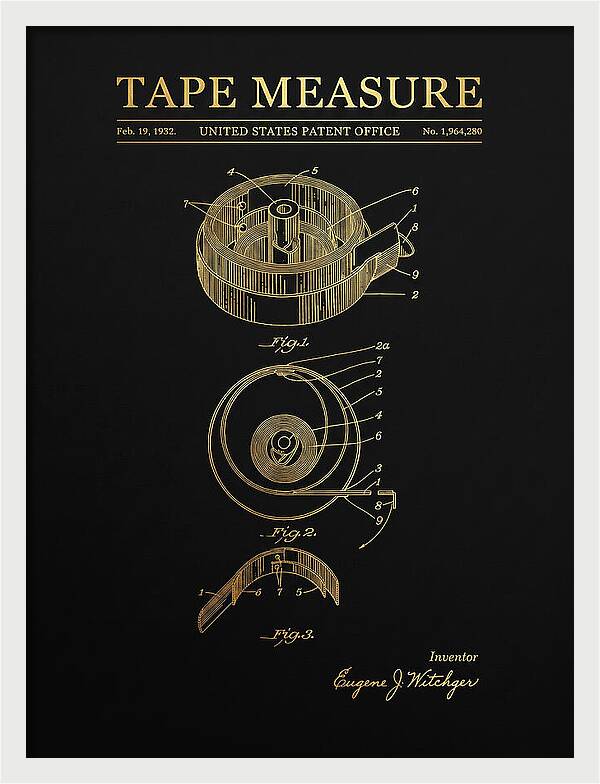 Tape Measure Gold Patent Us1964280a