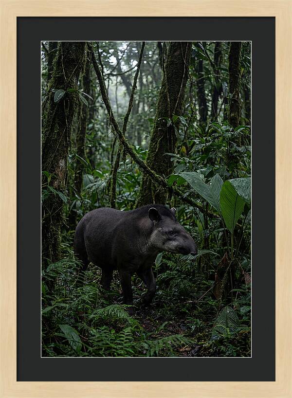 Tapir Among Tropical Foliage
