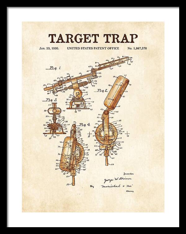 Target Trap Watercolor Patent Us1867578a