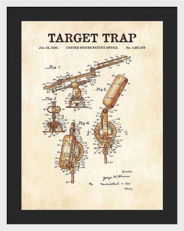 Target Trap Watercolor Patent Us1867578a