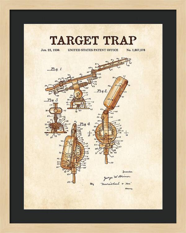 Target Trap Watercolor Patent Us1867578a