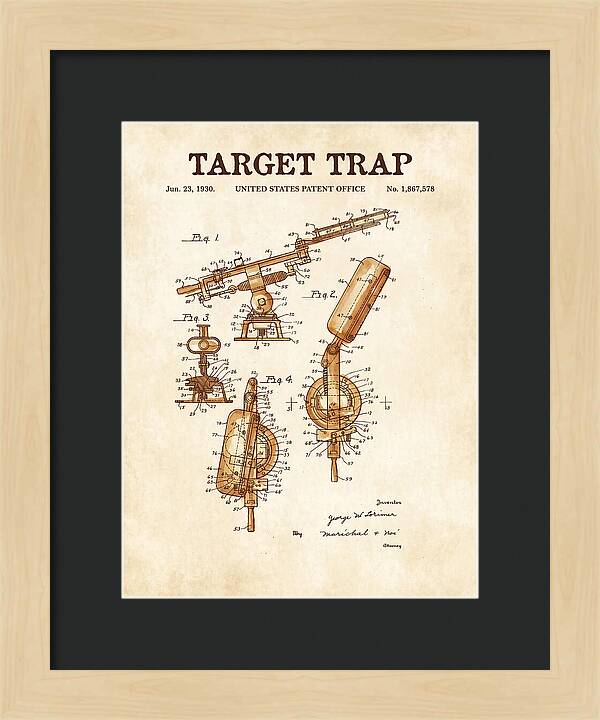 Target Trap Watercolor Patent Us1867578a