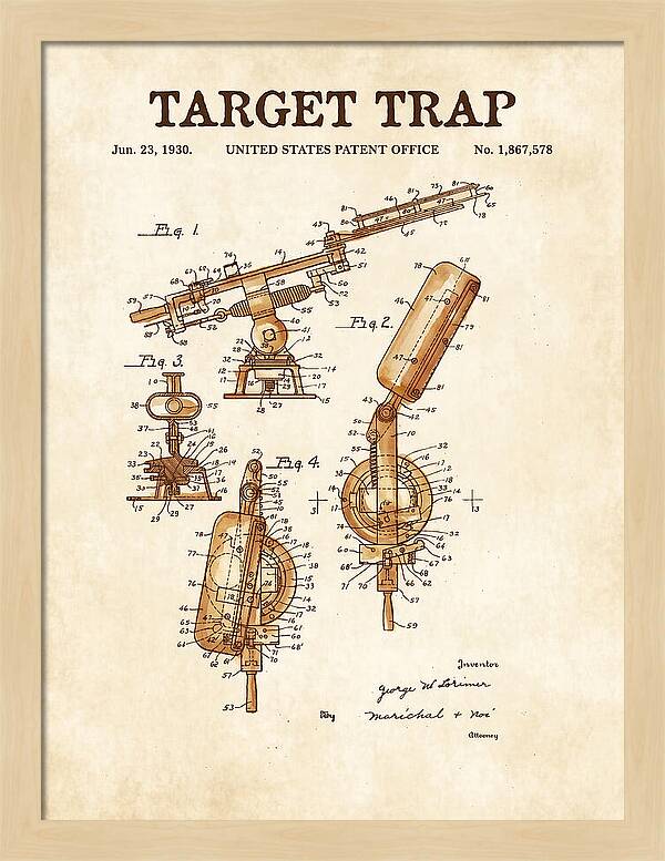 Target Trap Watercolor Patent Us1867578a