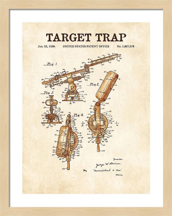 Target Trap Watercolor Patent Us1867578a