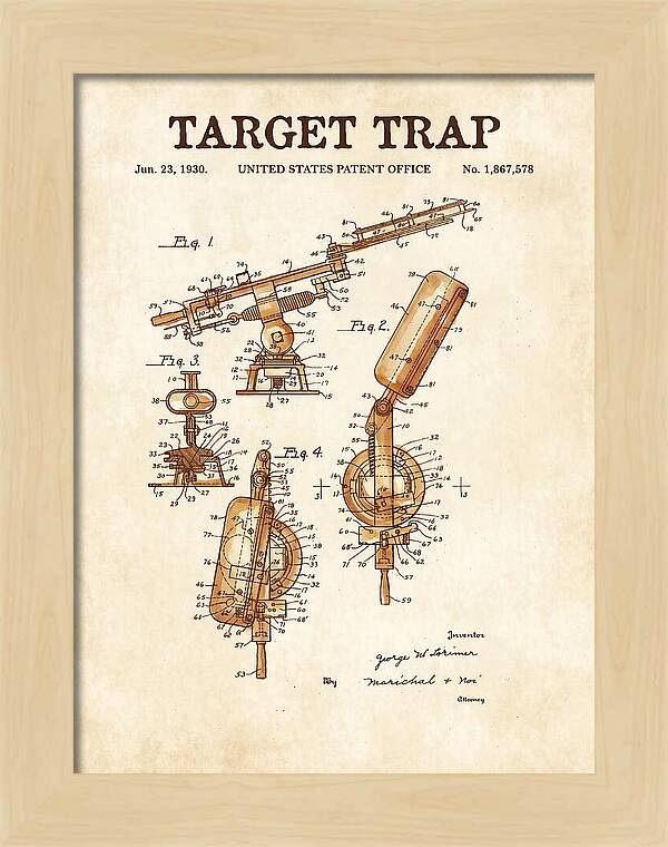 Target Trap Watercolor Patent Us1867578a
