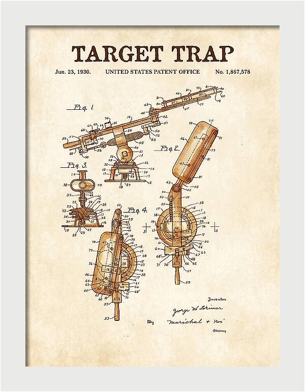 Target Trap Watercolor Patent Us1867578a