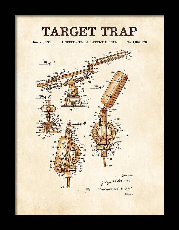 Target Trap Watercolor Patent Us1867578a