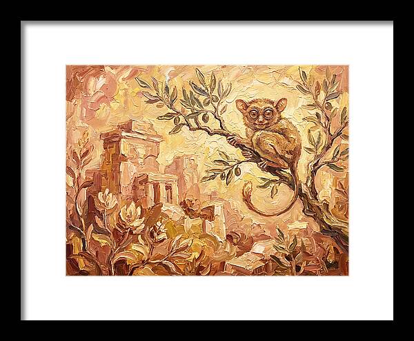 Tarsier Among Ancient Ruins