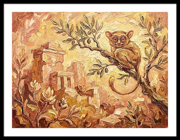 Tarsier Among Ancient Ruins