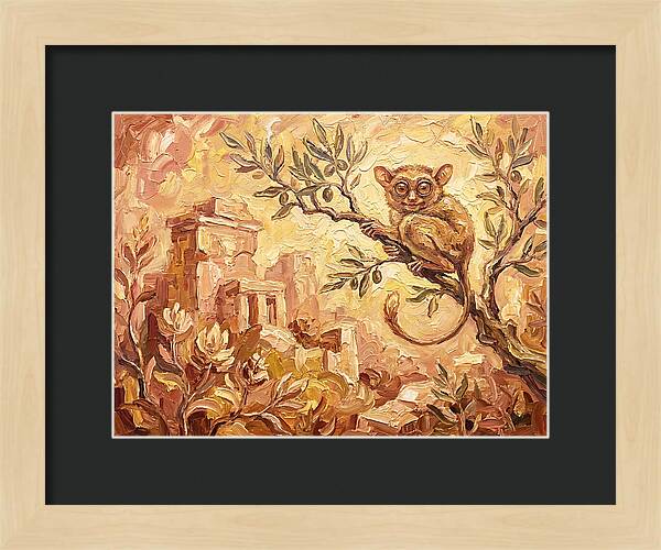 Tarsier Among Ancient Ruins
