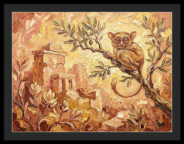 Tarsier Among Ancient Ruins