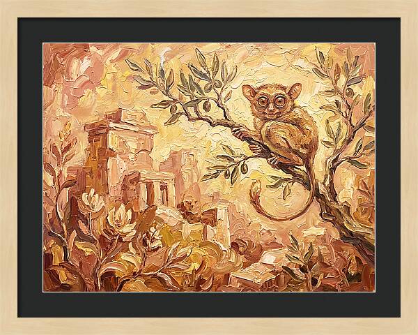 Tarsier Among Ancient Ruins