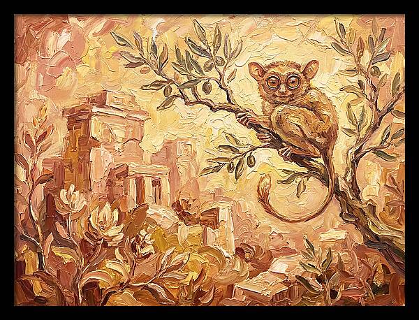 Tarsier Among Ancient Ruins