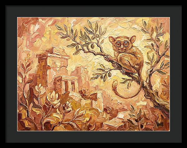 Tarsier Among Ancient Ruins