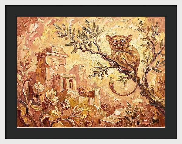 Tarsier Among Ancient Ruins