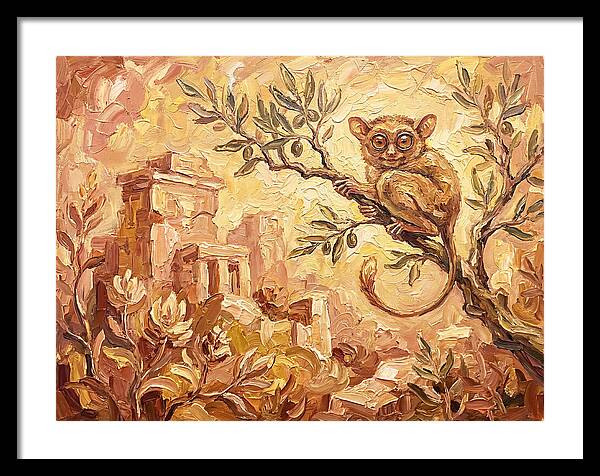 Tarsier Among Ancient Ruins