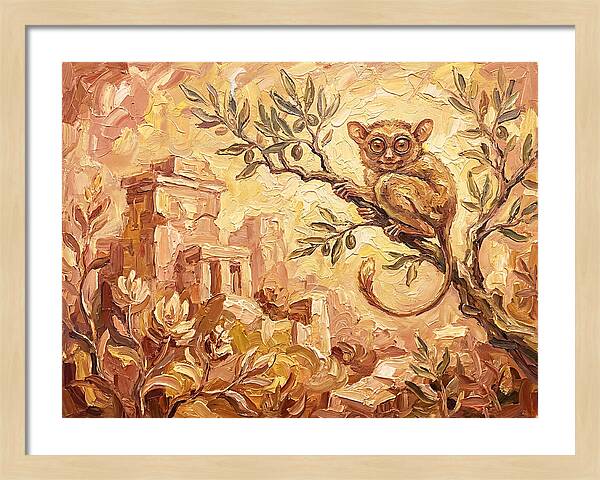 Tarsier Among Ancient Ruins