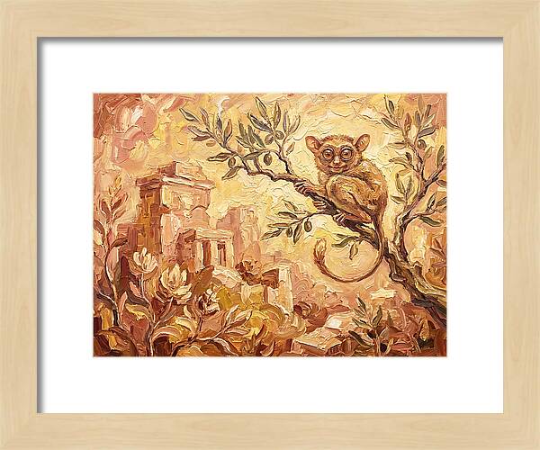Tarsier Among Ancient Ruins