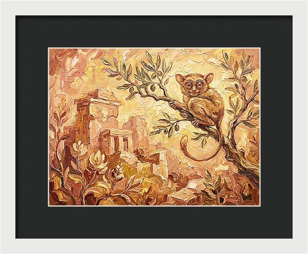Tarsier Among Ancient Ruins