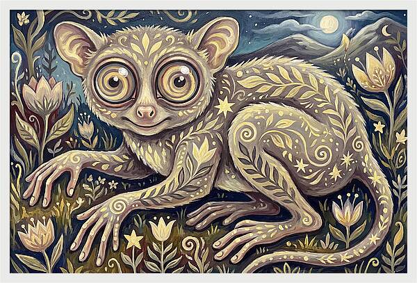 Tarsier In A Dreamy Landscape