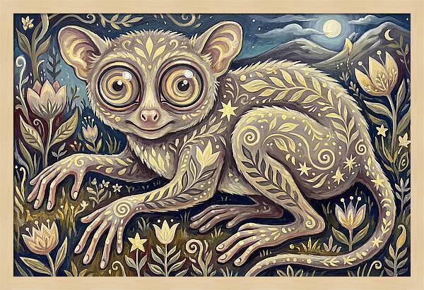 Tarsier In A Dreamy Landscape