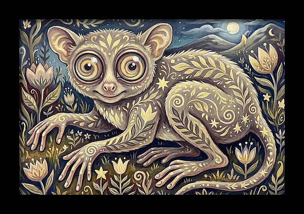 Tarsier In A Dreamy Landscape