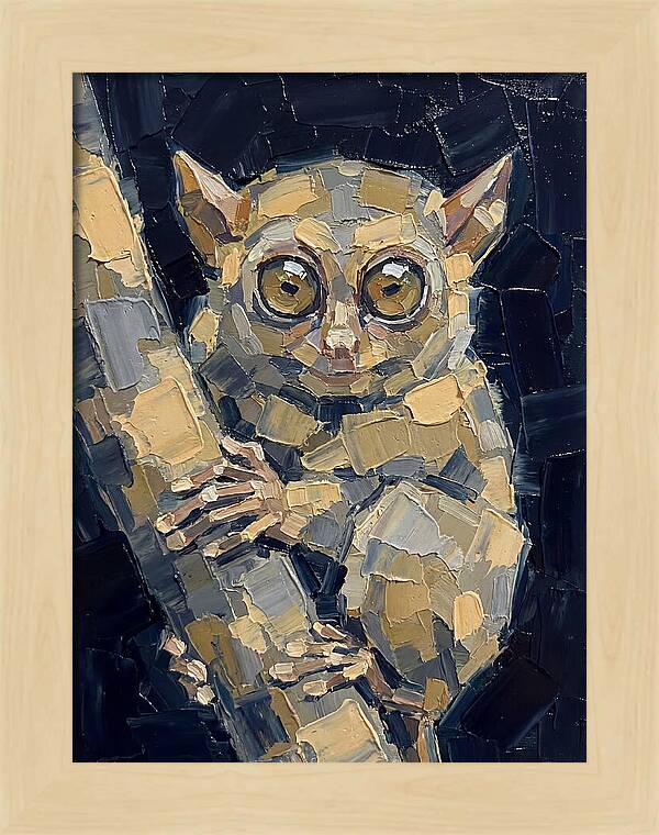 Tarsier In Palette Knife Style