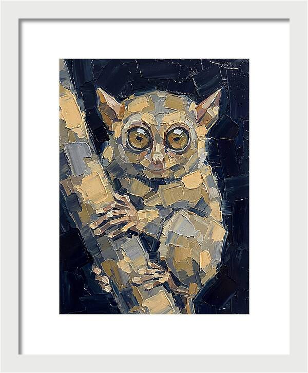 Tarsier In Palette Knife Style