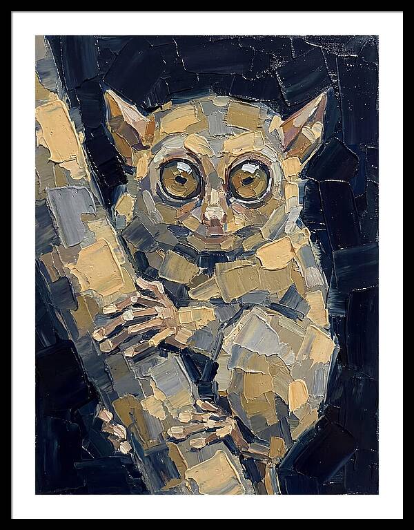 Tarsier In Palette Knife Style