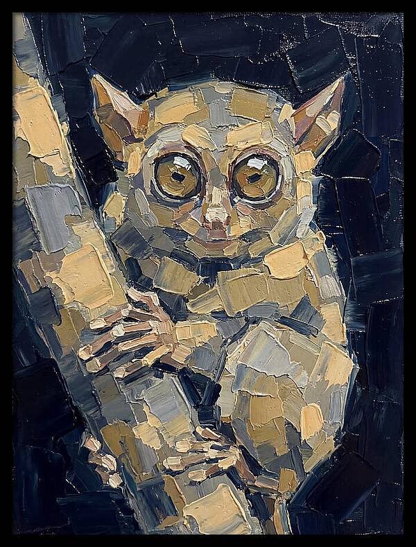 Tarsier In Palette Knife Style