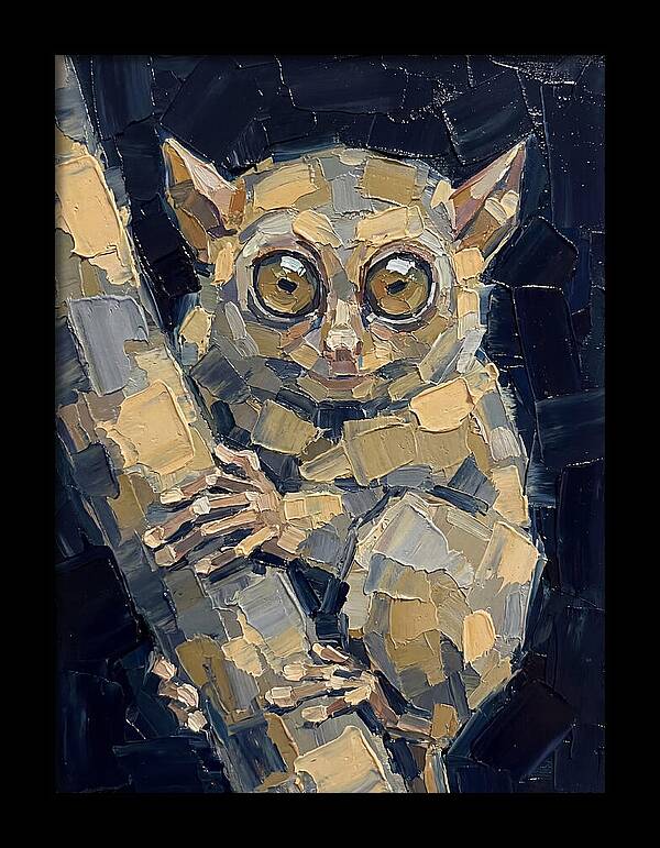 Tarsier In Palette Knife Style