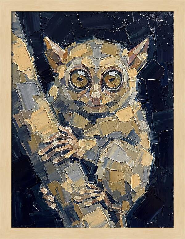 Tarsier In Palette Knife Style