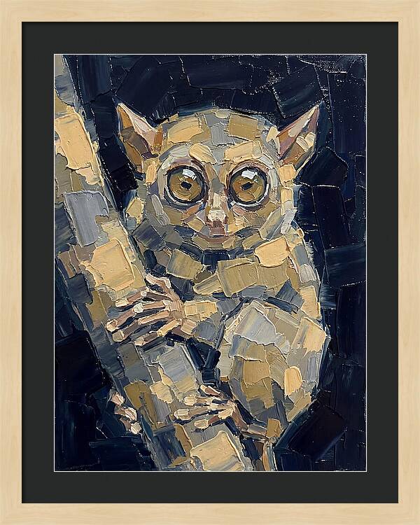 Tarsier In Palette Knife Style