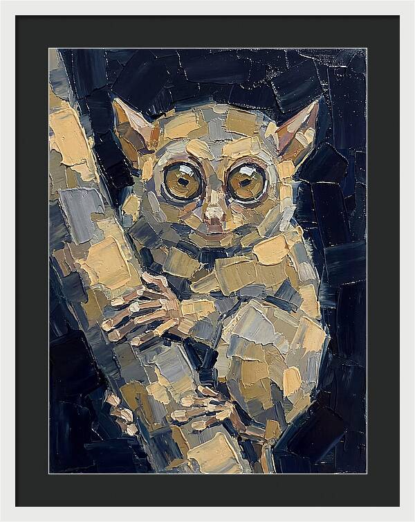 Tarsier In Palette Knife Style