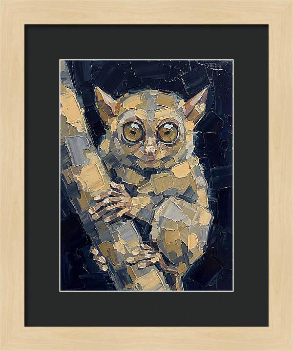 Tarsier In Palette Knife Style