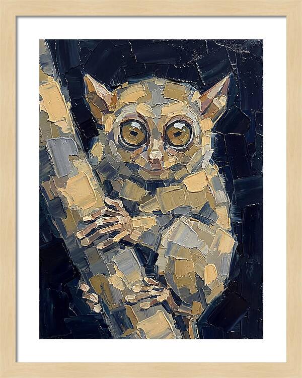 Tarsier In Palette Knife Style