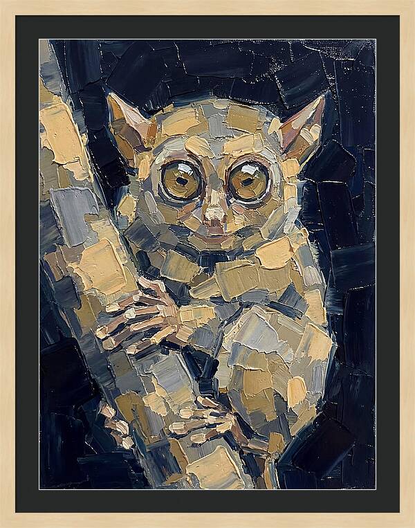 Tarsier In Palette Knife Style