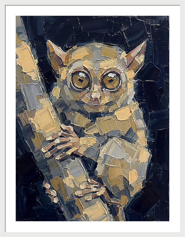 Tarsier In Palette Knife Style