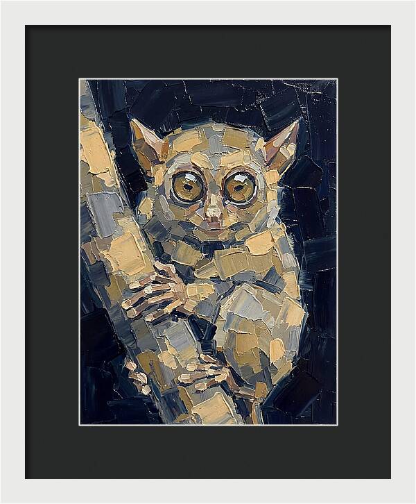 Tarsier In Palette Knife Style