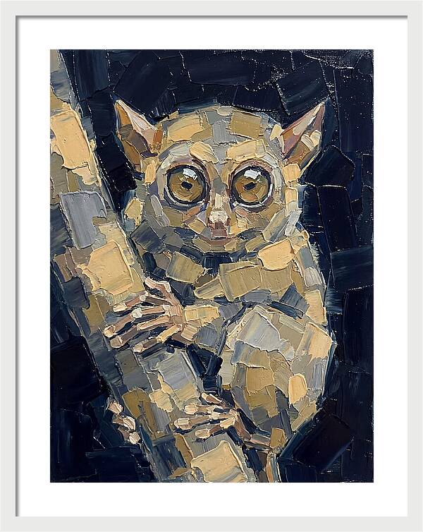 Tarsier In Palette Knife Style