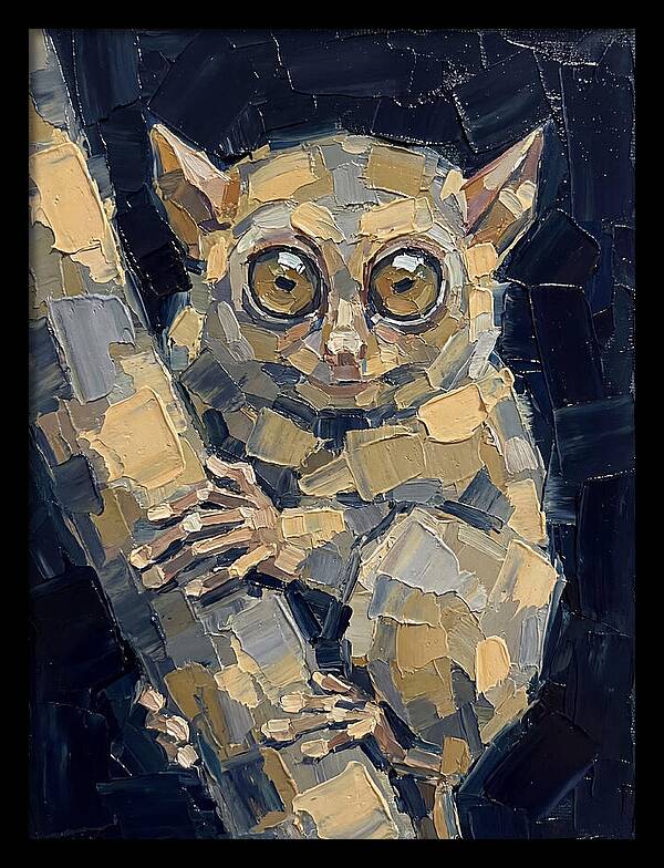 Tarsier In Palette Knife Style