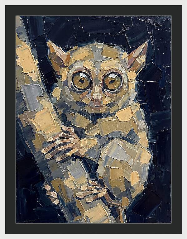 Tarsier In Palette Knife Style