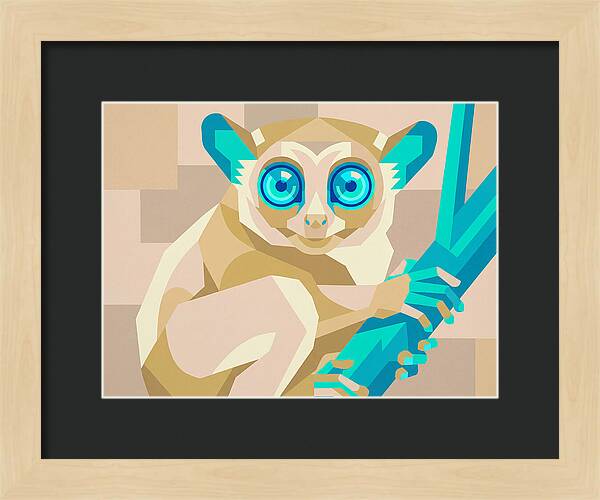 Tarsier In Pop Art Style
