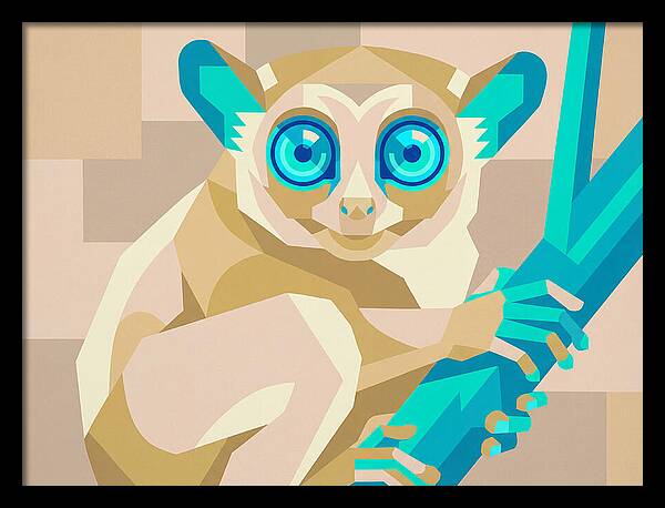 Tarsier In Pop Art Style